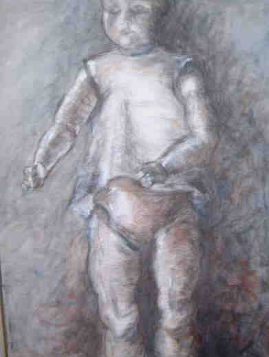 Puppe mit Hemd,2000, Acryl und Graphit auf Lw.110/80