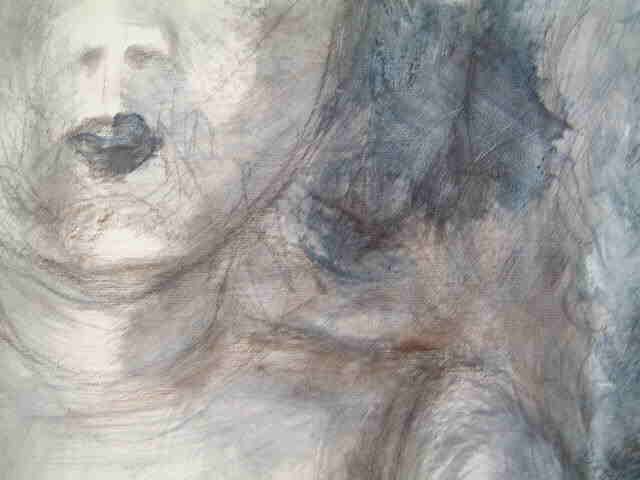 Puppenpaar, Detail, 2000, Acryl und Graphit auf Lw.