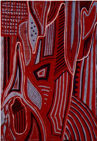 Farbholzschnitt, 2001, 45cm/32cm