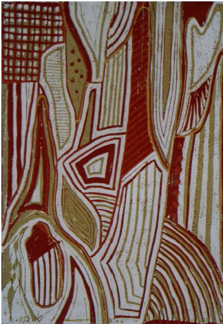 Farbholzschnitt, 2001, 45cm/32cm